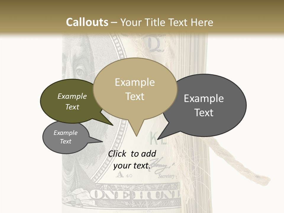 Objects Tightened Cash PowerPoint Template