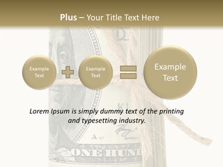 Objects Tightened Cash PowerPoint Template