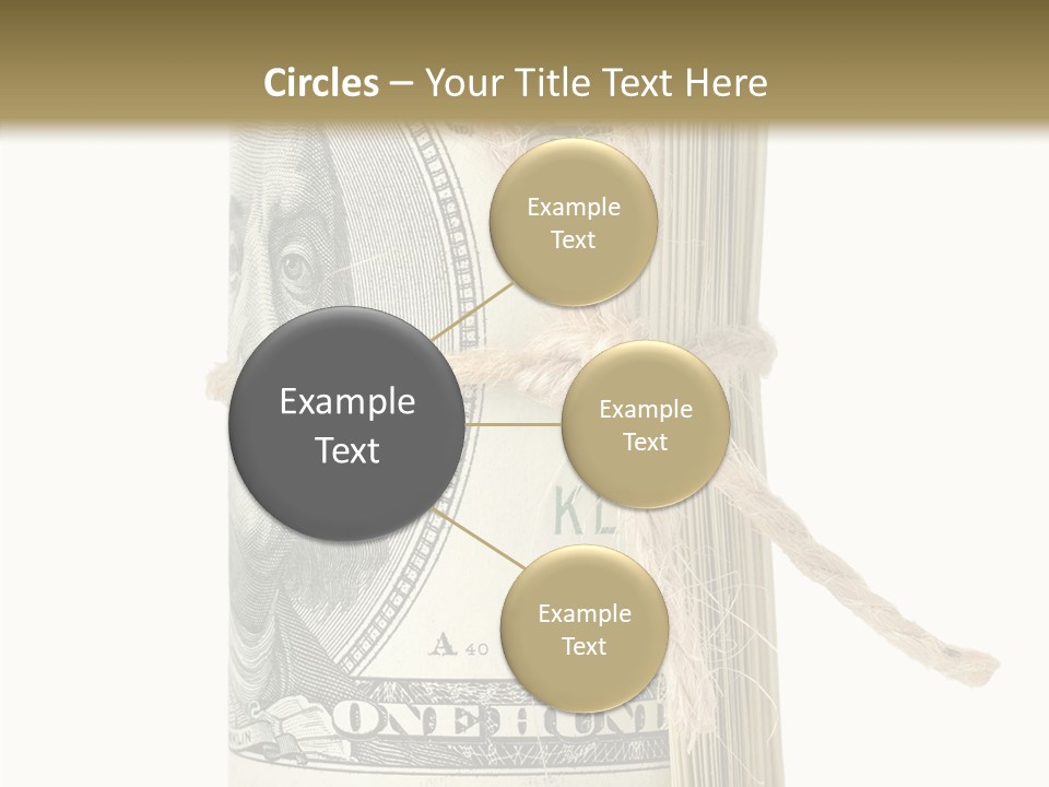 Objects Tightened Cash PowerPoint Template