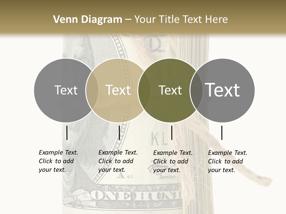 Objects Tightened Cash PowerPoint Template