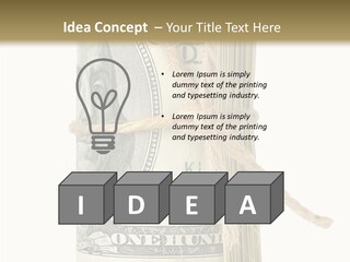 Objects Tightened Cash PowerPoint Template