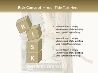 Objects Tightened Cash PowerPoint Template