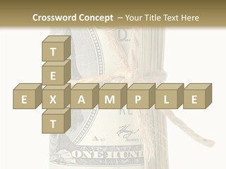 Objects Tightened Cash PowerPoint Template