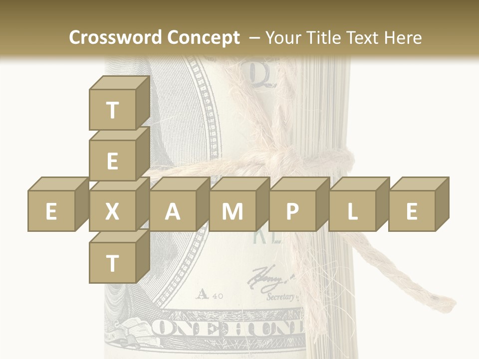 Objects Tightened Cash PowerPoint Template