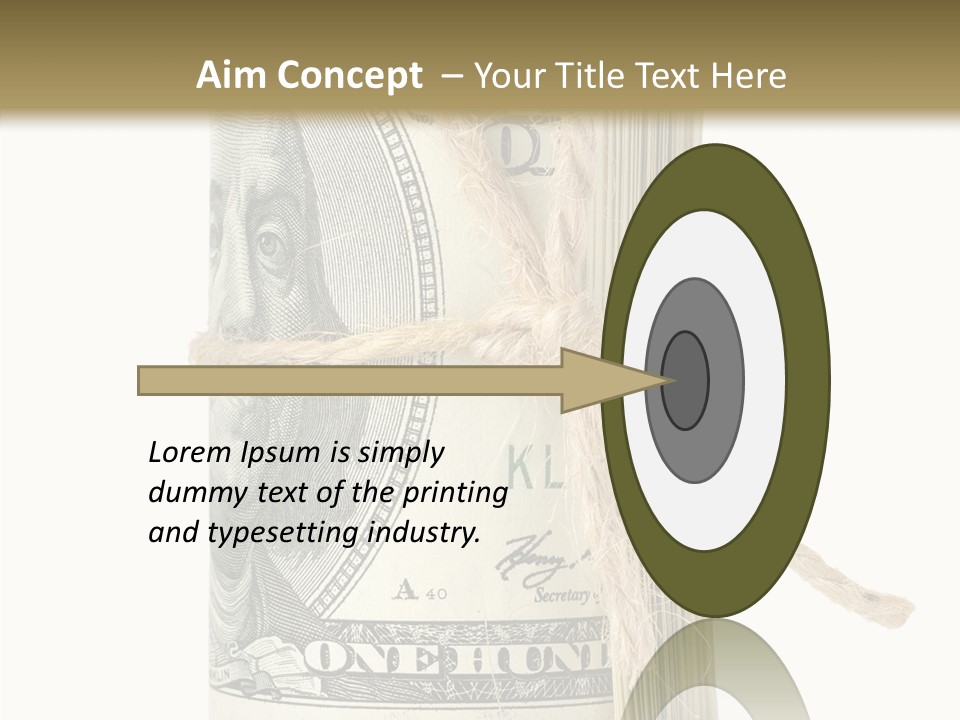 Objects Tightened Cash PowerPoint Template