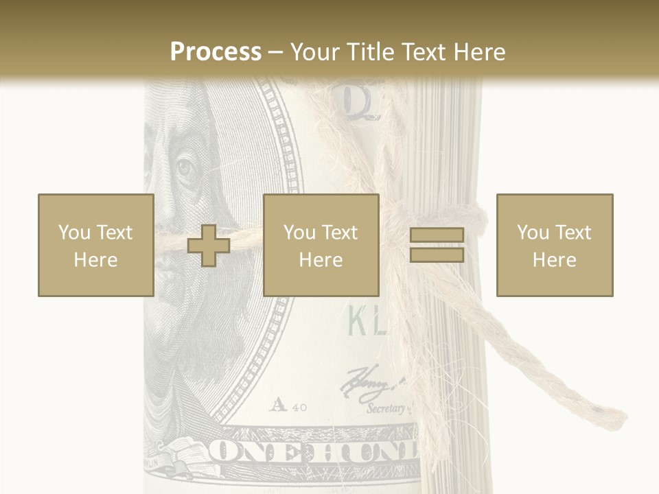 Objects Tightened Cash PowerPoint Template