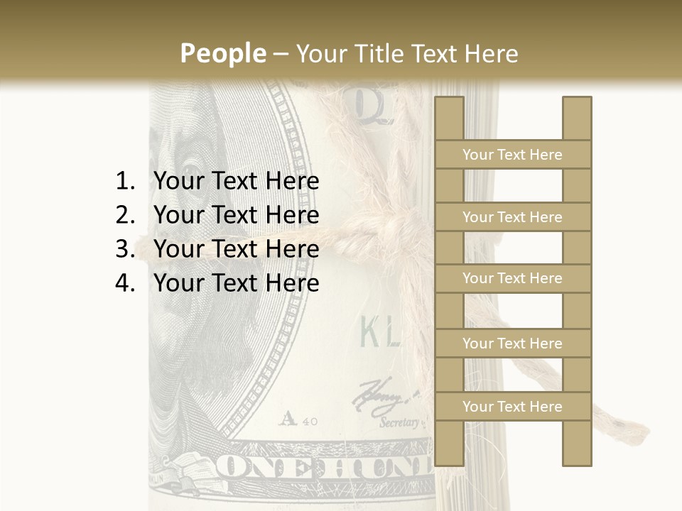 Objects Tightened Cash PowerPoint Template