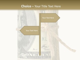 Objects Tightened Cash PowerPoint Template