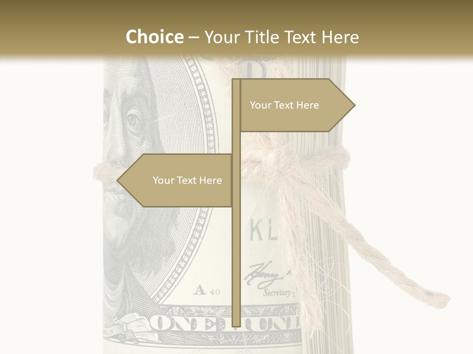 Objects Tightened Cash PowerPoint Template