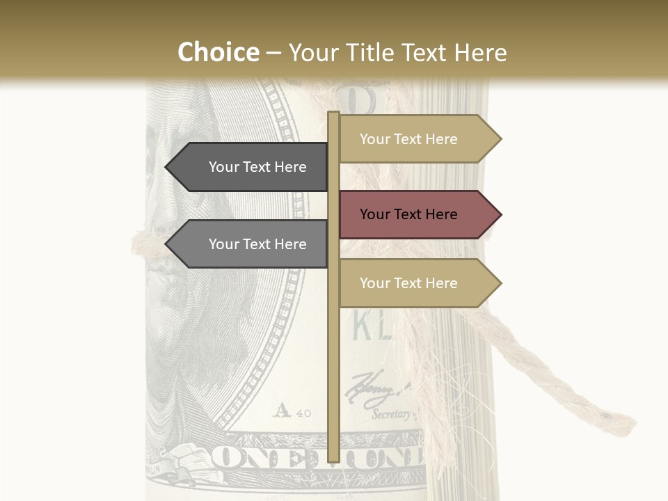 Objects Tightened Cash PowerPoint Template