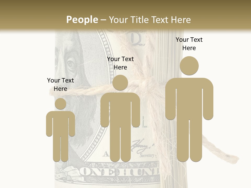Objects Tightened Cash PowerPoint Template