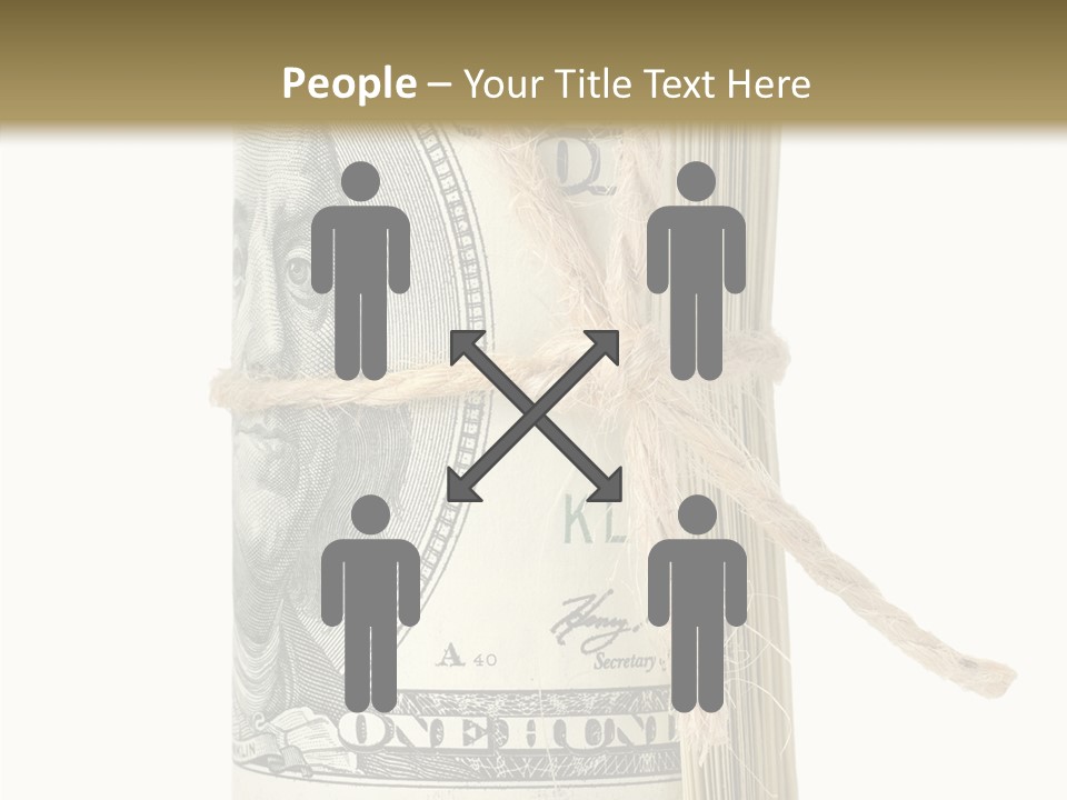 Objects Tightened Cash PowerPoint Template