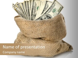 Commercial Gifts Money PowerPoint Template