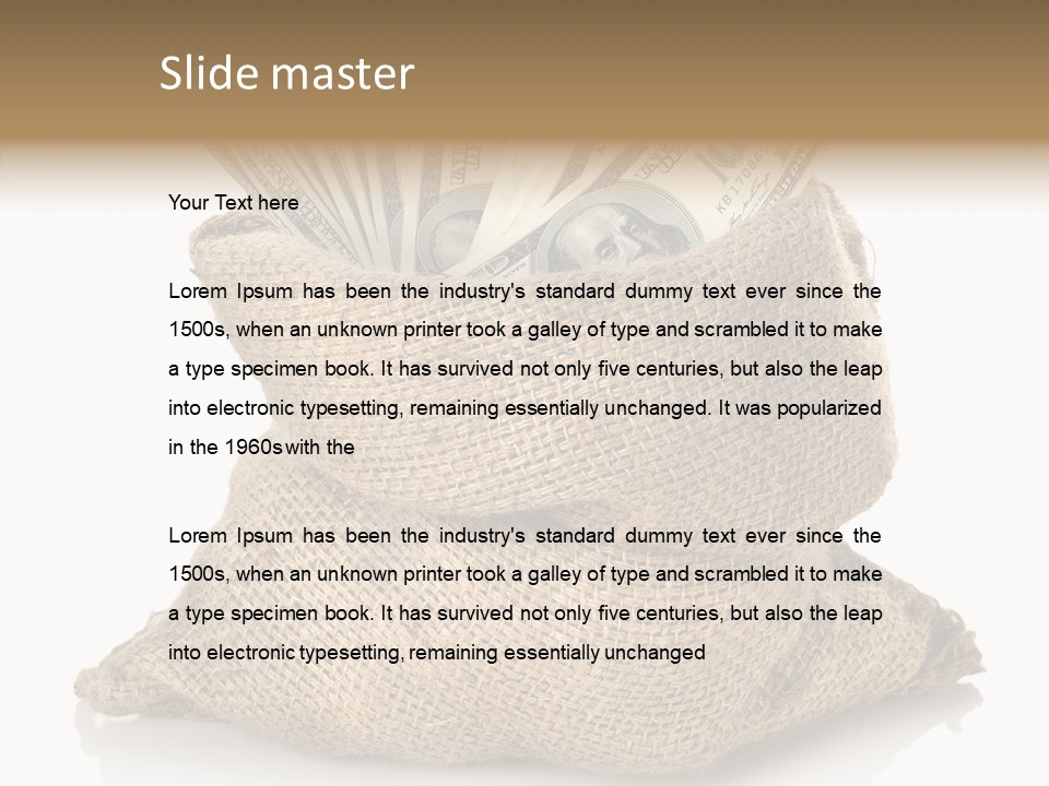 Commercial Gifts Money PowerPoint Template