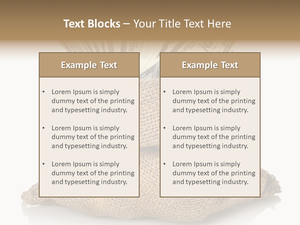 Commercial Gifts Money PowerPoint Template