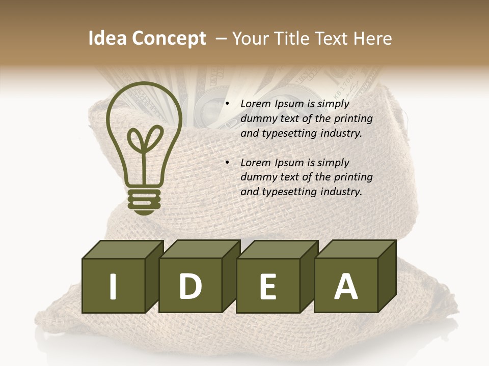 Commercial Gifts Money PowerPoint Template