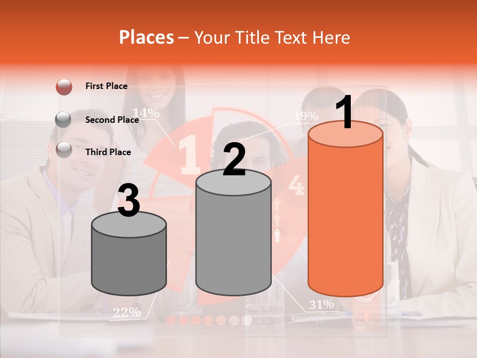 Staff Hologram Smiling PowerPoint Template