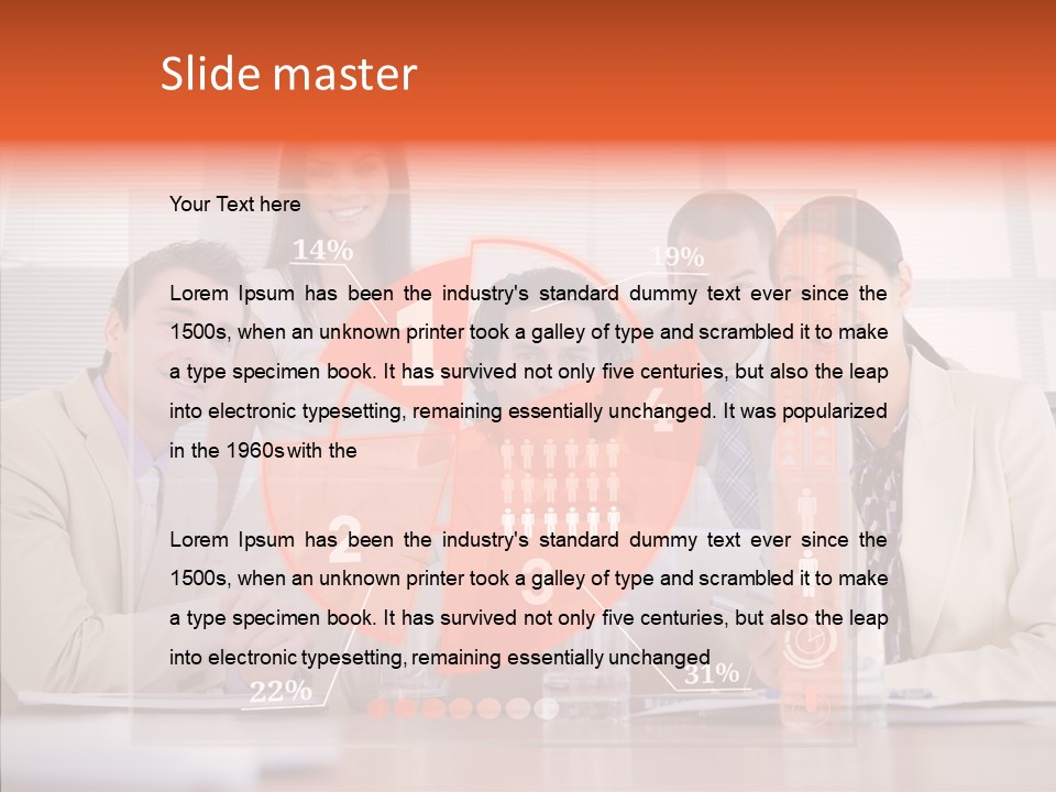 Staff Hologram Smiling PowerPoint Template