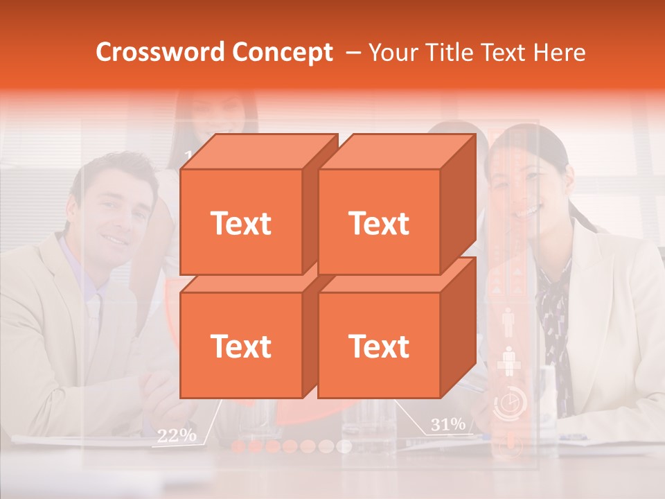 Staff Hologram Smiling PowerPoint Template