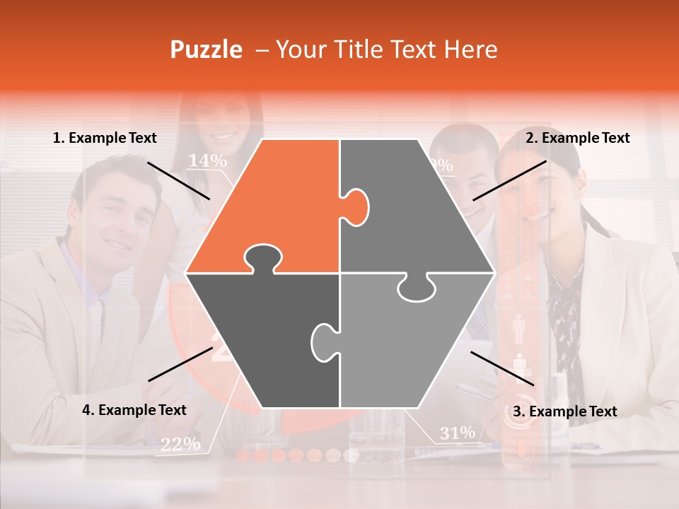 Staff Hologram Smiling PowerPoint Template