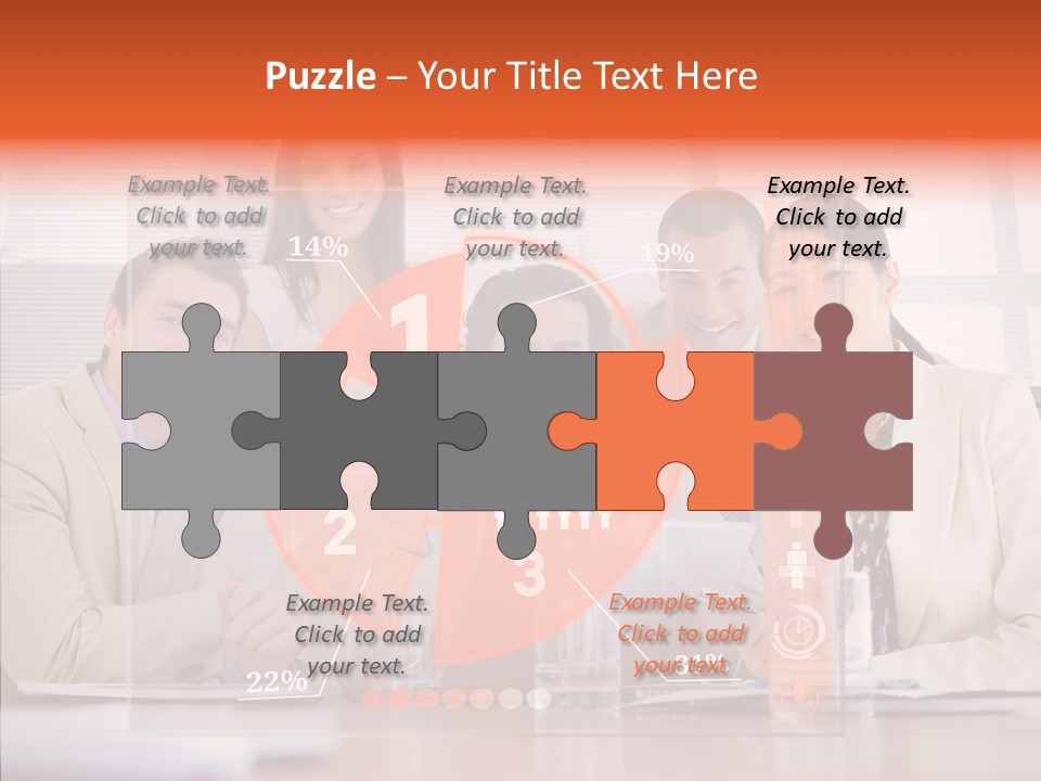 Staff Hologram Smiling PowerPoint Template