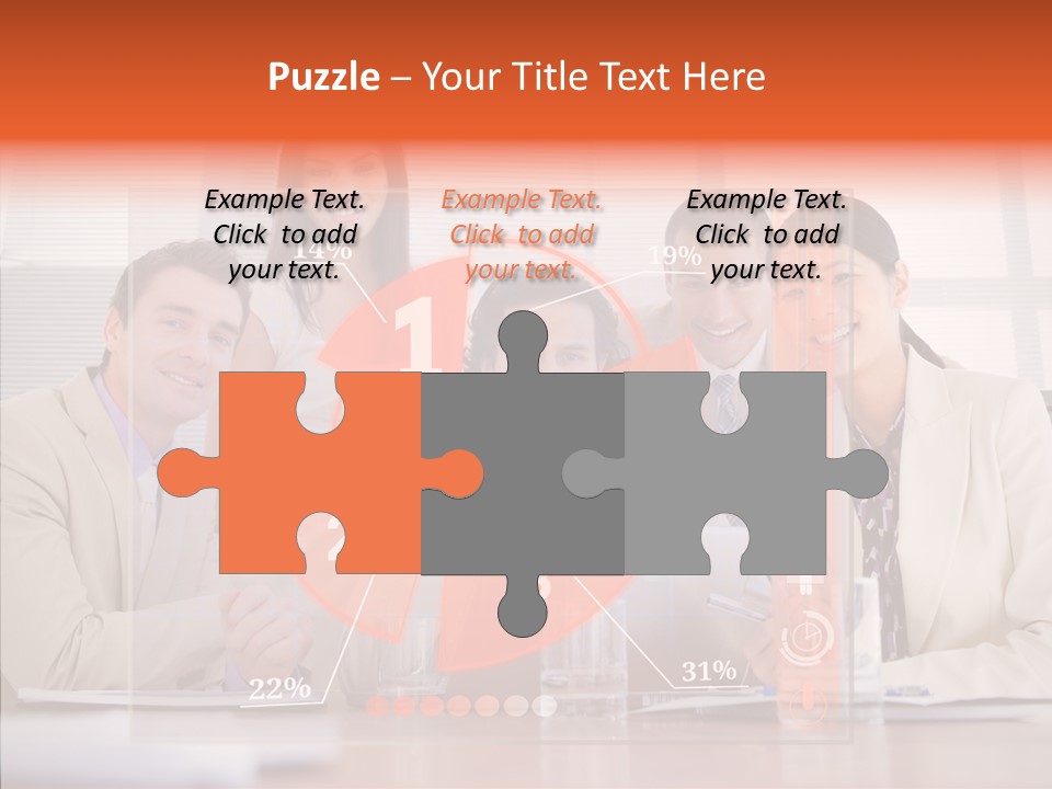 Staff Hologram Smiling PowerPoint Template