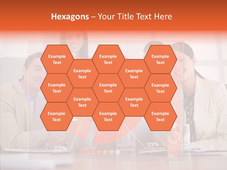 Staff Hologram Smiling PowerPoint Template