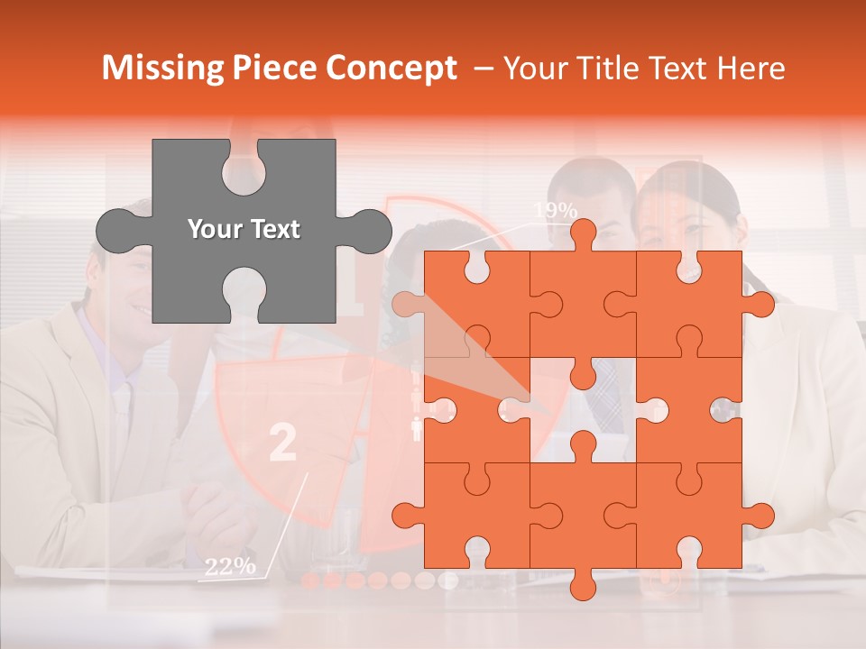 Staff Hologram Smiling PowerPoint Template