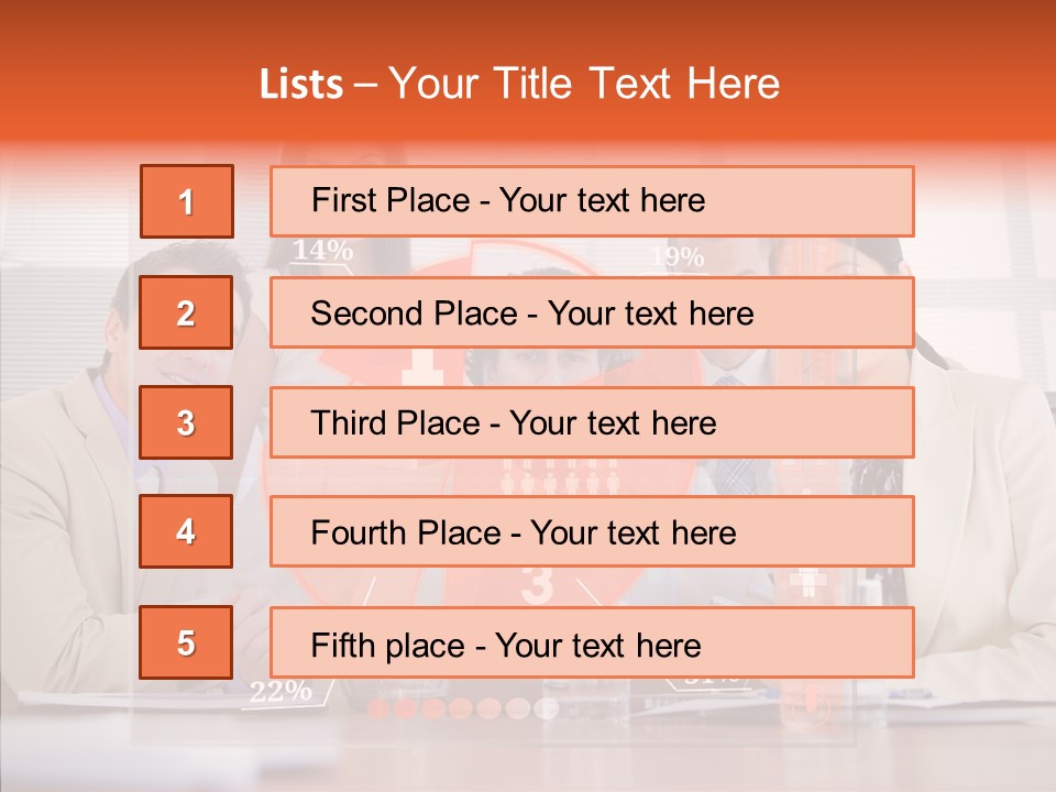 Staff Hologram Smiling PowerPoint Template