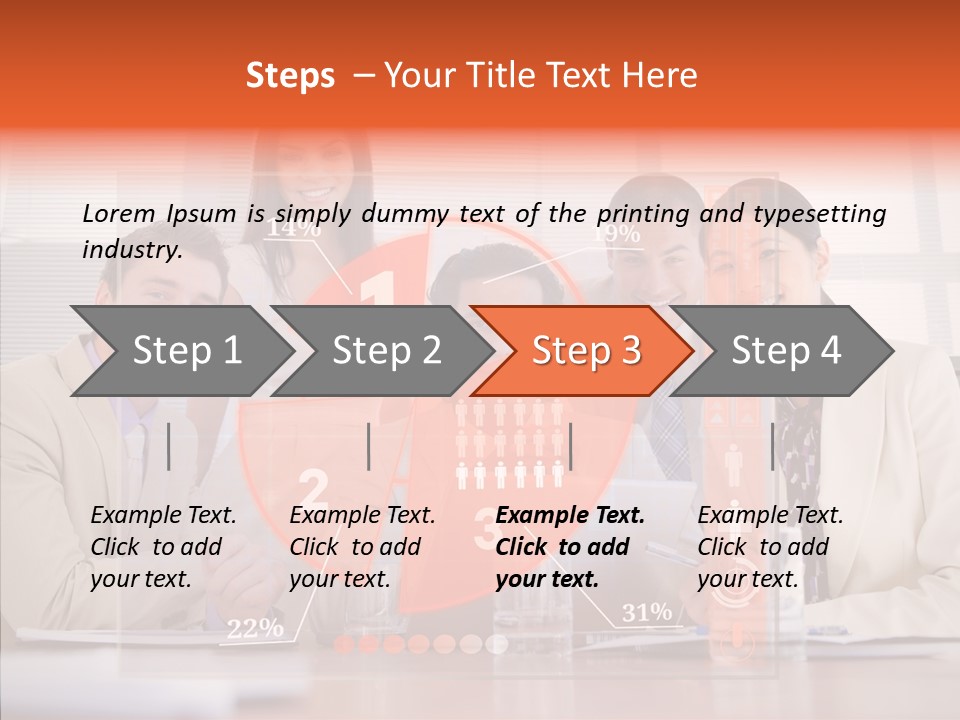 Staff Hologram Smiling PowerPoint Template