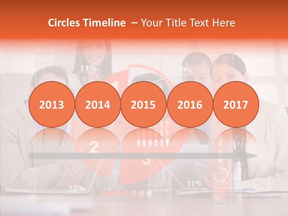 Staff Hologram Smiling PowerPoint Template