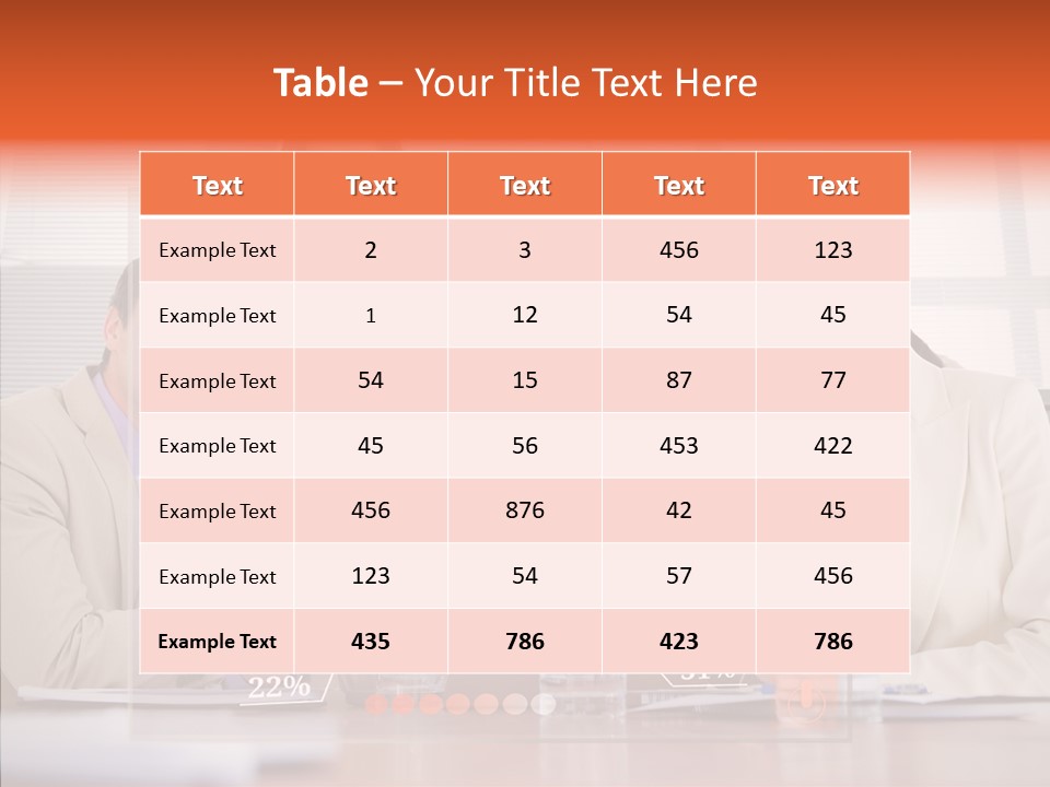 Staff Hologram Smiling PowerPoint Template