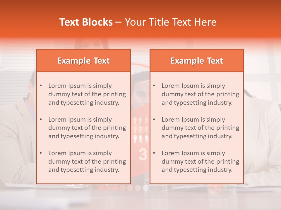 Staff Hologram Smiling PowerPoint Template