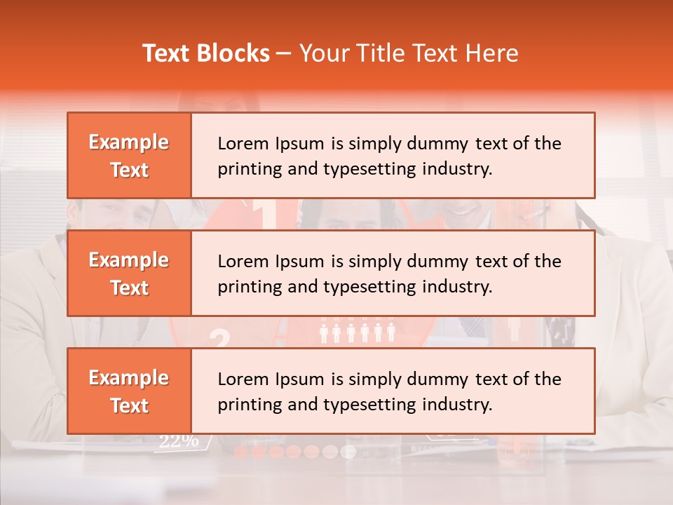 Staff Hologram Smiling PowerPoint Template