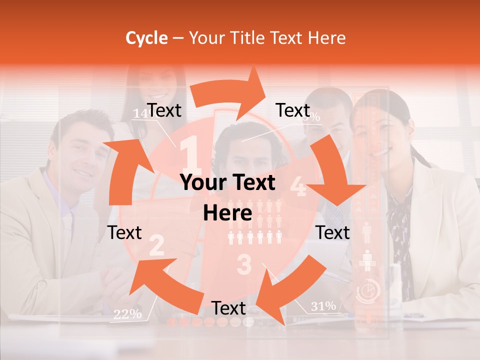 Staff Hologram Smiling PowerPoint Template