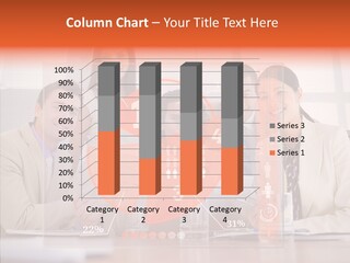 Staff Hologram Smiling PowerPoint Template