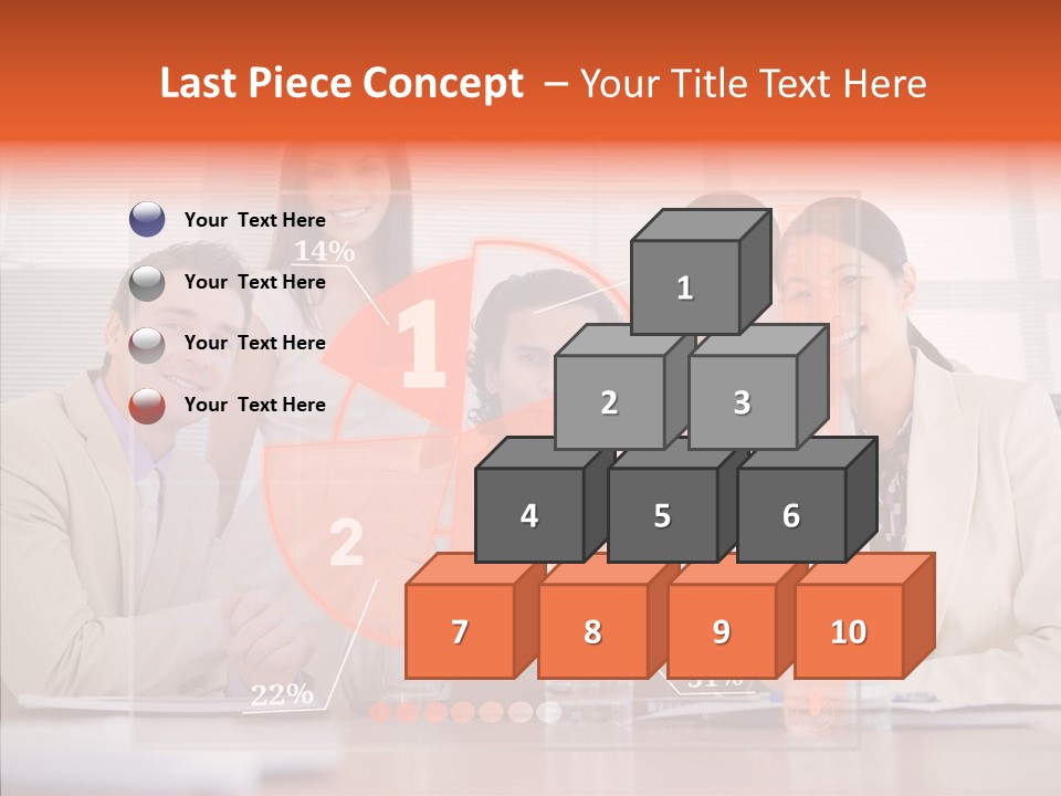 Staff Hologram Smiling PowerPoint Template