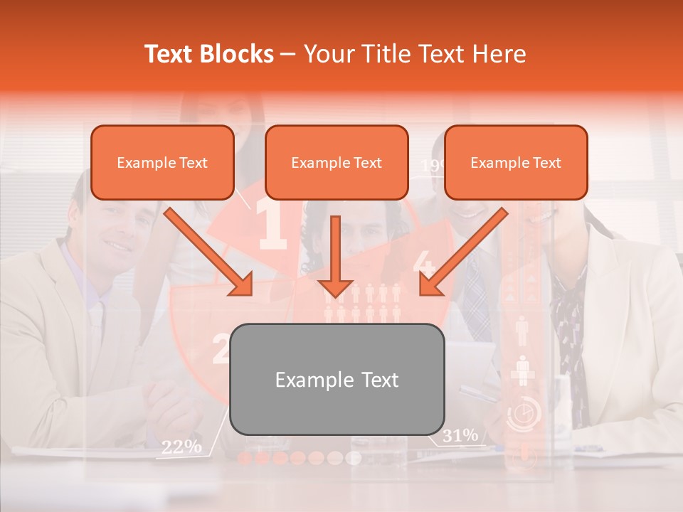 Staff Hologram Smiling PowerPoint Template