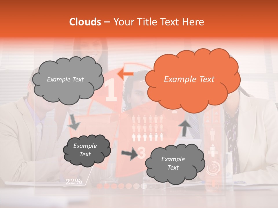 Staff Hologram Smiling PowerPoint Template