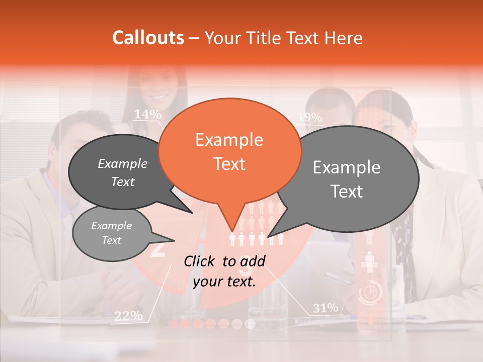 Staff Hologram Smiling PowerPoint Template