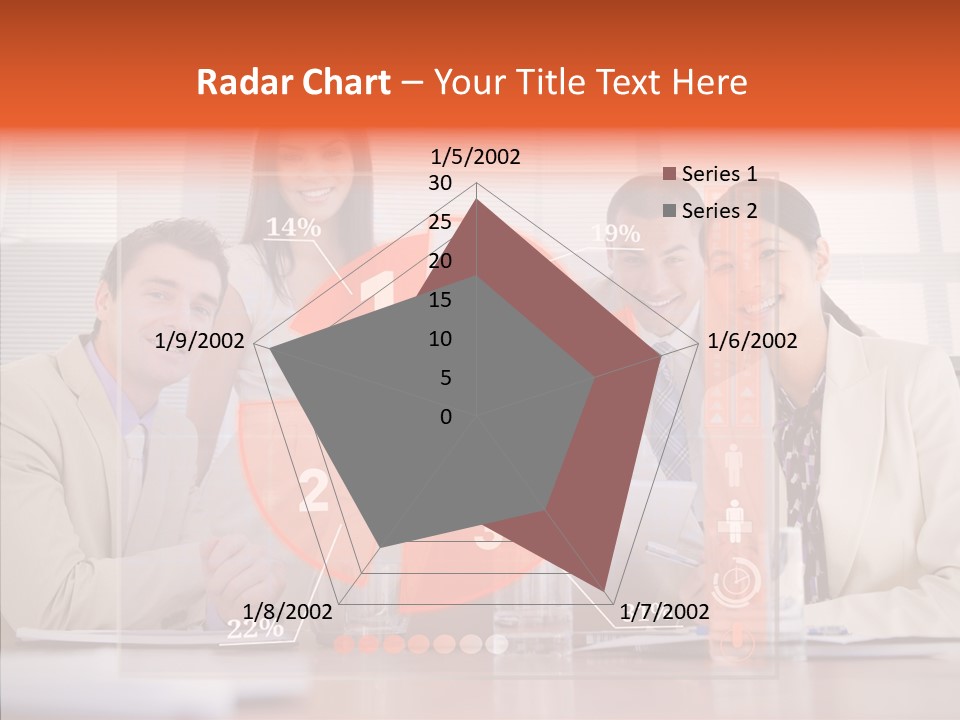 Staff Hologram Smiling PowerPoint Template