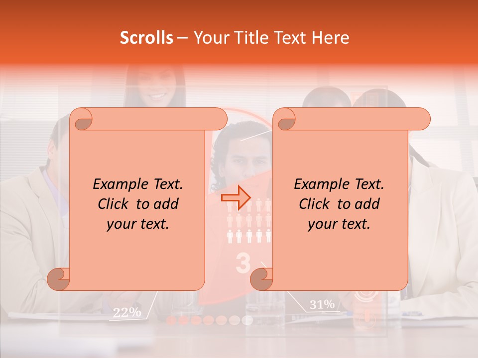 Staff Hologram Smiling PowerPoint Template