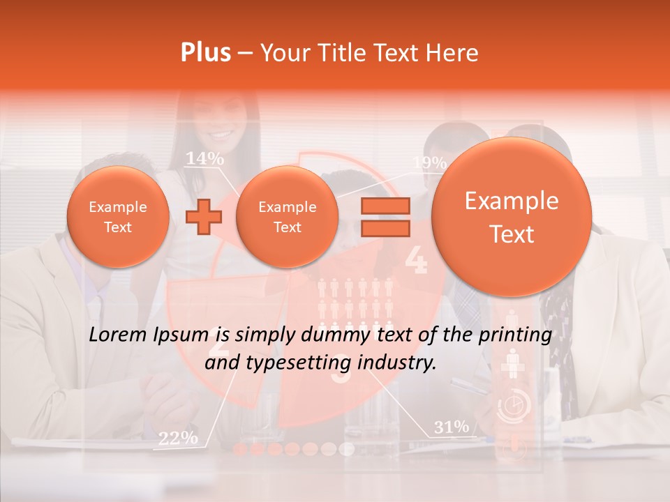 Staff Hologram Smiling PowerPoint Template