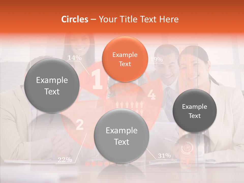 Staff Hologram Smiling PowerPoint Template