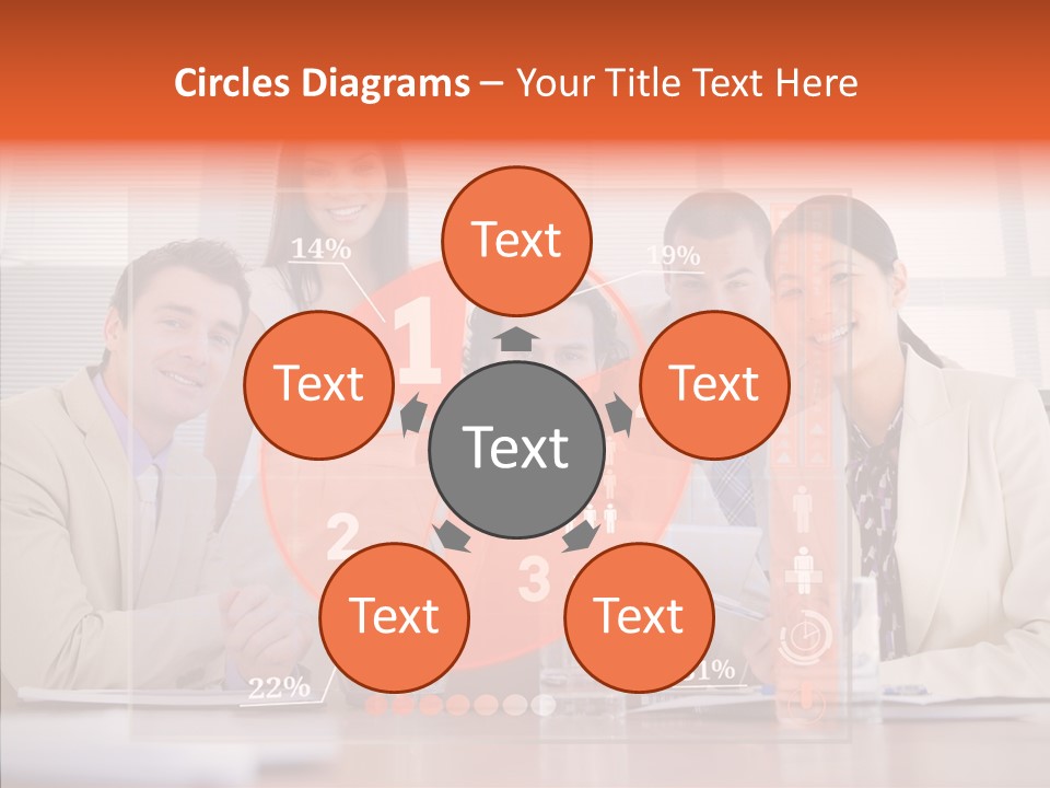 Staff Hologram Smiling PowerPoint Template