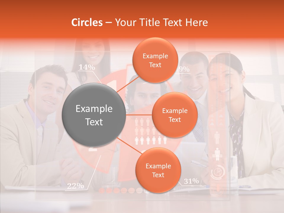 Staff Hologram Smiling PowerPoint Template