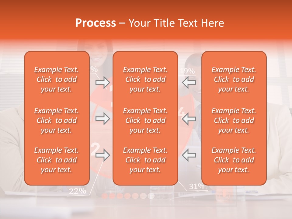 Staff Hologram Smiling PowerPoint Template
