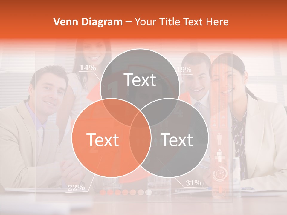 Staff Hologram Smiling PowerPoint Template