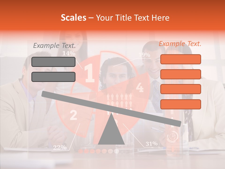 Staff Hologram Smiling PowerPoint Template