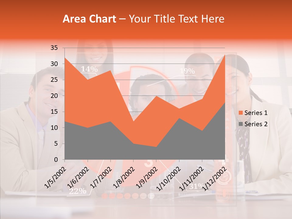Staff Hologram Smiling PowerPoint Template